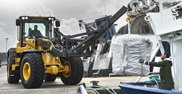 volvo show attachment large wheel loader material handling arms 23241200