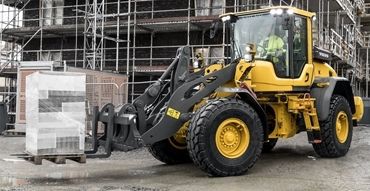 volvo show attachment wheel loader forks 23241200